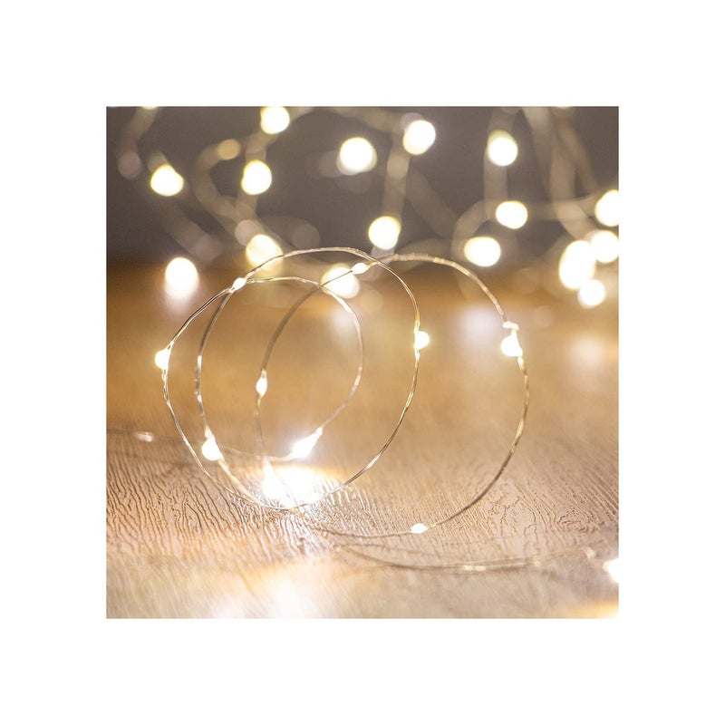Waterproof LED Fairy String Lights Battery Operated for Indoor Outdoor Decoration Wedding Home Parties Christmas Holidays Warm White 328Ft