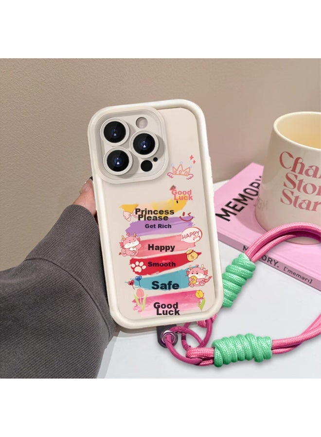 Sehan Shihan Compatible With Apple 16 Plus Phone Case, Iphone 16 Plus Protective Cover, Full Lens Protection, Shockproof, Skin-friendly, Creative Cartoon Cute Style, High-end Feel With Lanyard - Image 2