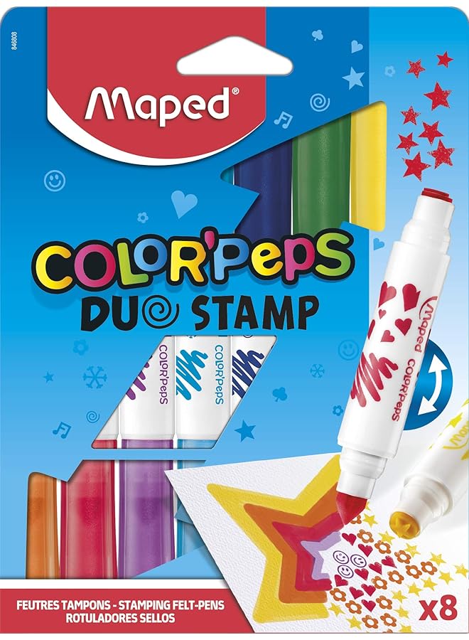 Maped Color Peps Duo Stamping Felt Pen 8 Pieces Set Multicolor - Image 1