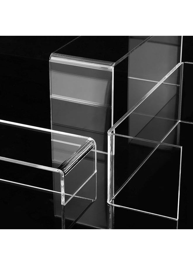 erorex 2 Set Of Large Acrylic Risers Desktop Display Stand For Organize And Decoration  - Image 4