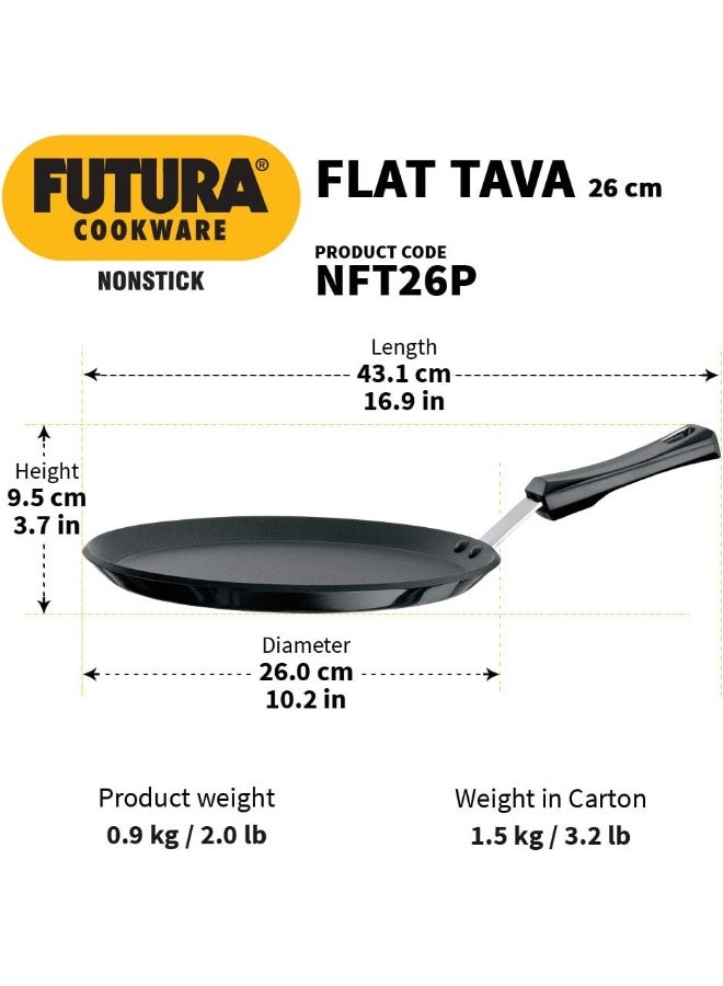 Hawkins تيفالا فلات تافا غير لاصقة بمقبض بلاستيكي أسود 26 سم - Image 3