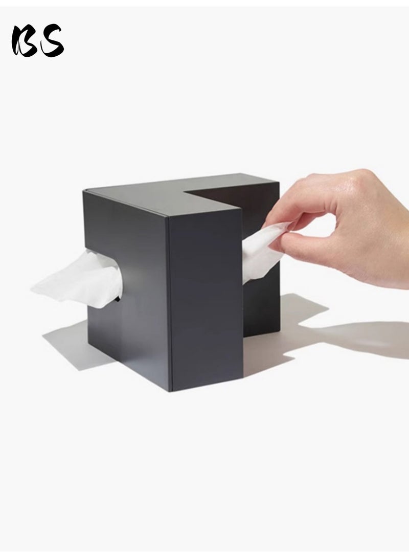 2 pcs Plastic Tissue Box Holder| Bathroom Tissue Storage Box |Waterproof Facial Wipes Storage Box|Fashion Napkin Dispenser Container for Desk Home,Toilet,Bathroom,Kitchen,Office, Restaurant,Car. - Image 4