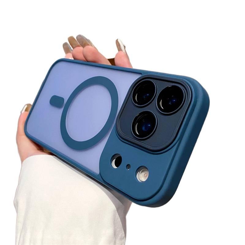 PC MagSafe Case for iPhone 15 / 15 Plus / 15 Pro / 15 Pro Max with Shockproof and Drop Protection plus Shockproof plus Strong Magnetic plus Matte Finish in Blue - Image 1