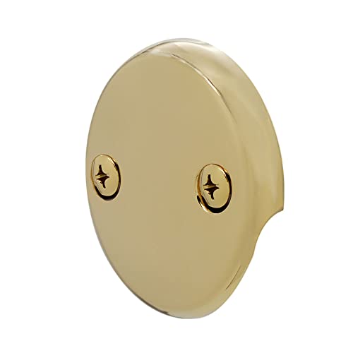 Westbrass D325-20G-01 14" 20 Gauge Brass Bath Waste & Overflow Assembly with Tip-Toe Drain Plug and 2-Hole Faceplate, Polished Brass - Image 4