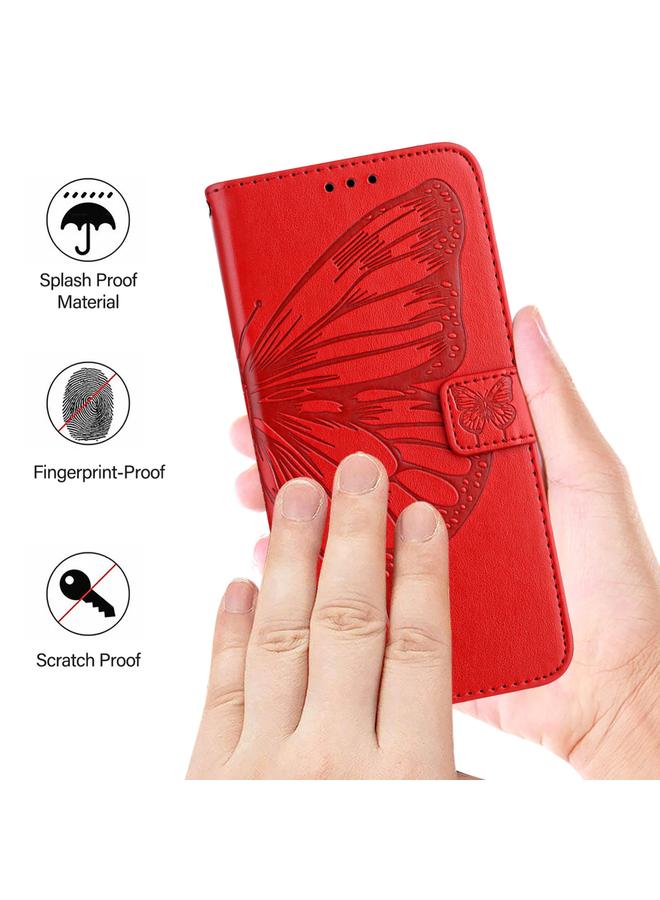 S-TOP Case For OPPO Reno9 5G / Reno9 Pro 5G Embossed Butterfly Leather Phone Case - Image 4