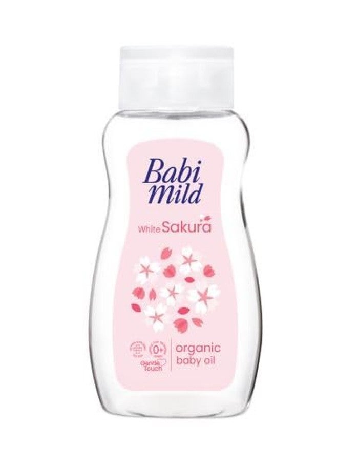 VIRAVIN HOUSEWARE Babi Mild White Sakura Organic Baby Oil, Gentle Touch, Suitable from 0+ Months 50ml - Image 1