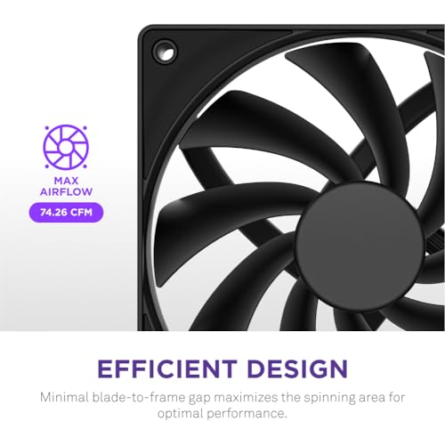 NZXT F120Q - مروحات تدفق الهواء الهادئ 120 مم - مفرد - أسود - Image 3