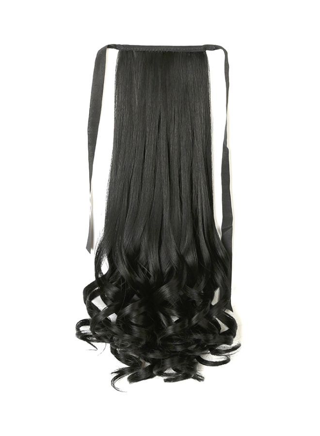 NIBEMINENT Wavy Hair Extension Black 20inch