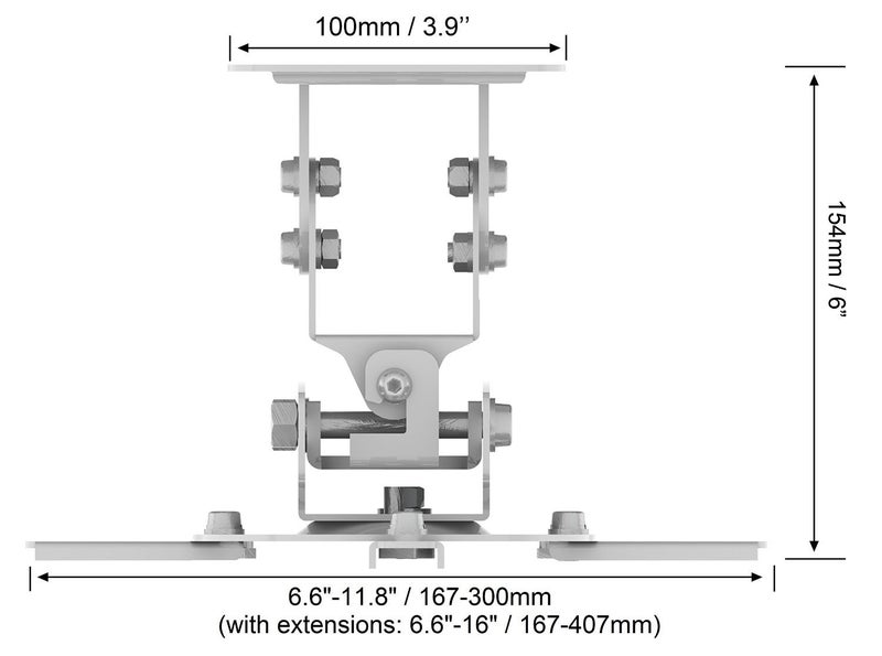 QualGear PRB-717-Wht Ceiling Mount Projector Accessory - Image 3
