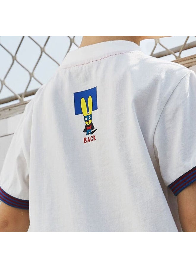 Mqd Kids Boys And Girls Pure Cotton Summer Stylish Short Sleeve T-Shirt White Benbai 130 - Image 5