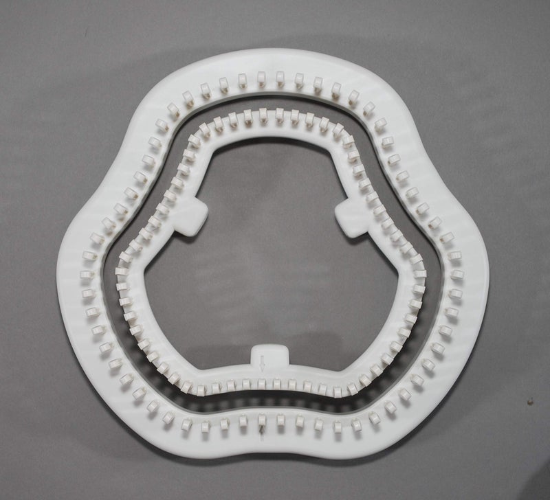 Authentic Knitting Board 60 Peg Capacity Round Looms with 60 Pegs Each for Rotating Double Knit Loom System for Versatile Knitting Projects - Image 2