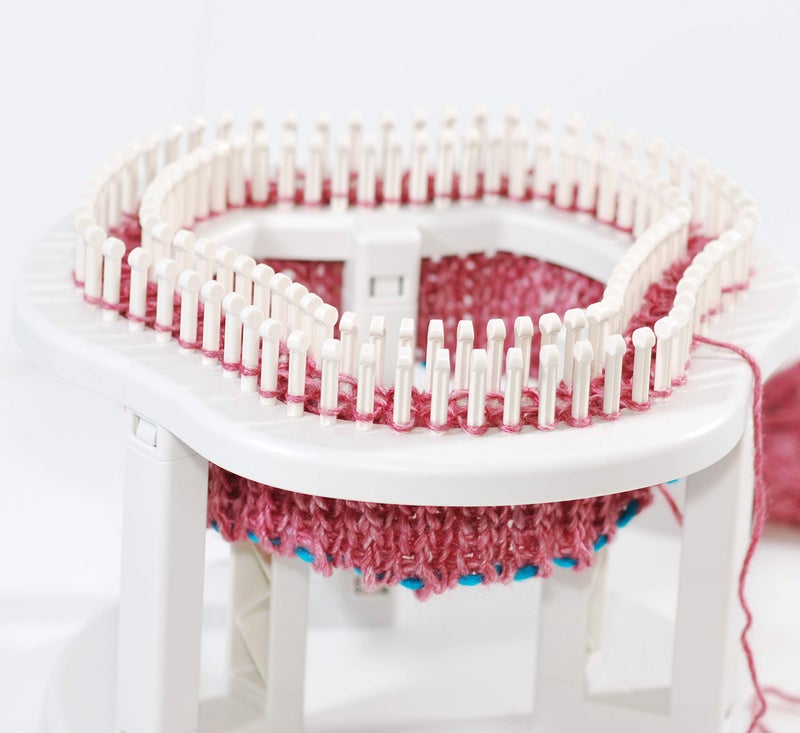Authentic Knitting Board 60 Peg Capacity Round Looms with 60 Pegs Each for Rotating Double Knit Loom System for Versatile Knitting Projects - Image 4