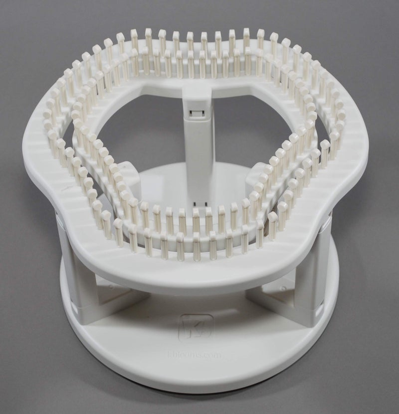 Authentic Knitting Board 60 Peg Capacity Round Looms with 60 Pegs Each for Rotating Double Knit Loom System for Versatile Knitting Projects - Image 3