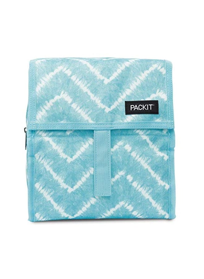 PACKIT Freezable Lunch Bag, Aqua Tie Dye - Image 2