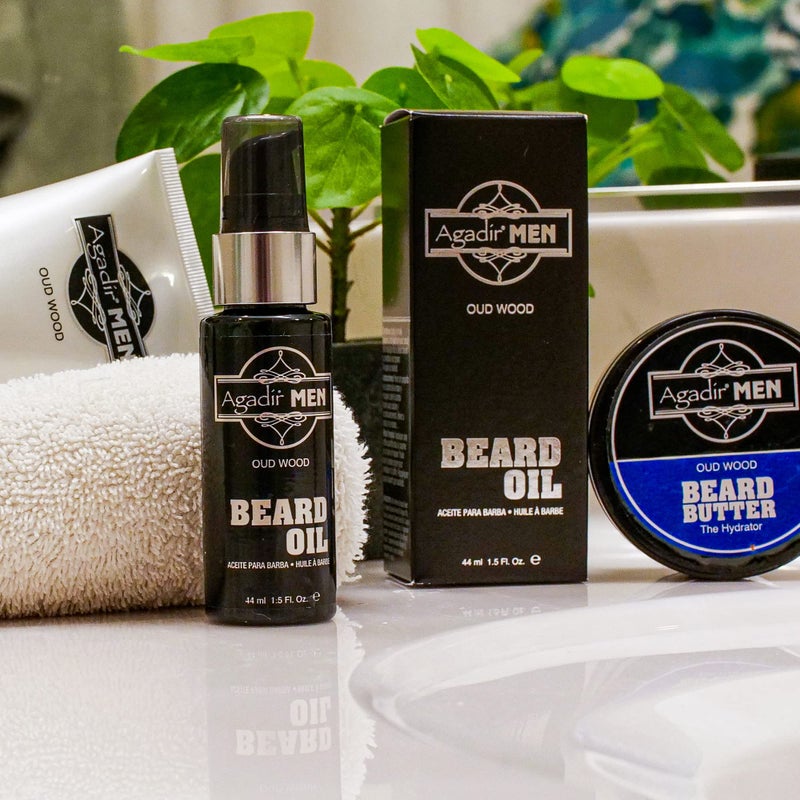 AGADIR Oud Wood Beard Oil, 1.5 Fl Oz - Image 5