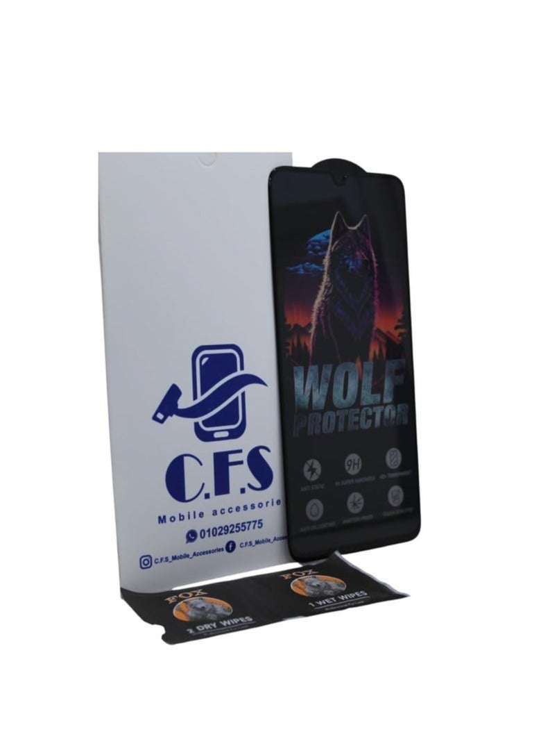 Wolf Protector Design Tempered Glass Screen Protector for Samsung Galaxy A07 - Clear & Black - Image 2