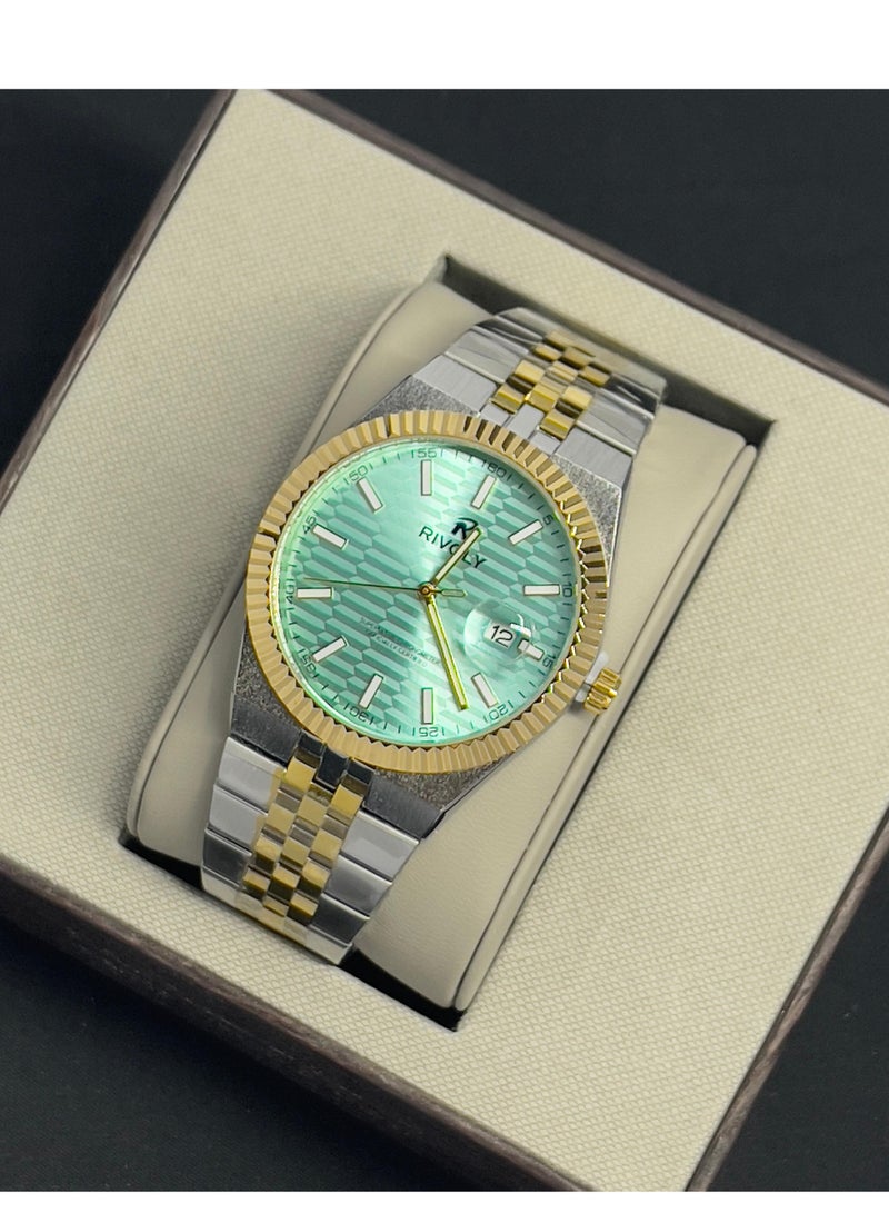 RR Modern Men's Watch With Date Stainless Steel