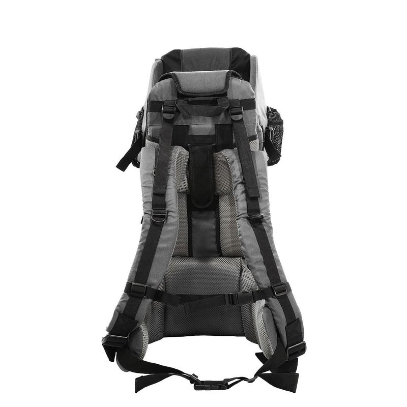 ClevrPlus Cross Country Baby Backpack Carrier Grey Toddler Hiking Backpack with Comfortable Seat Adjustable Straps  Belt Foldable Frame Lightweight Large Capacity Child Carrier for Outdoor - Image 5