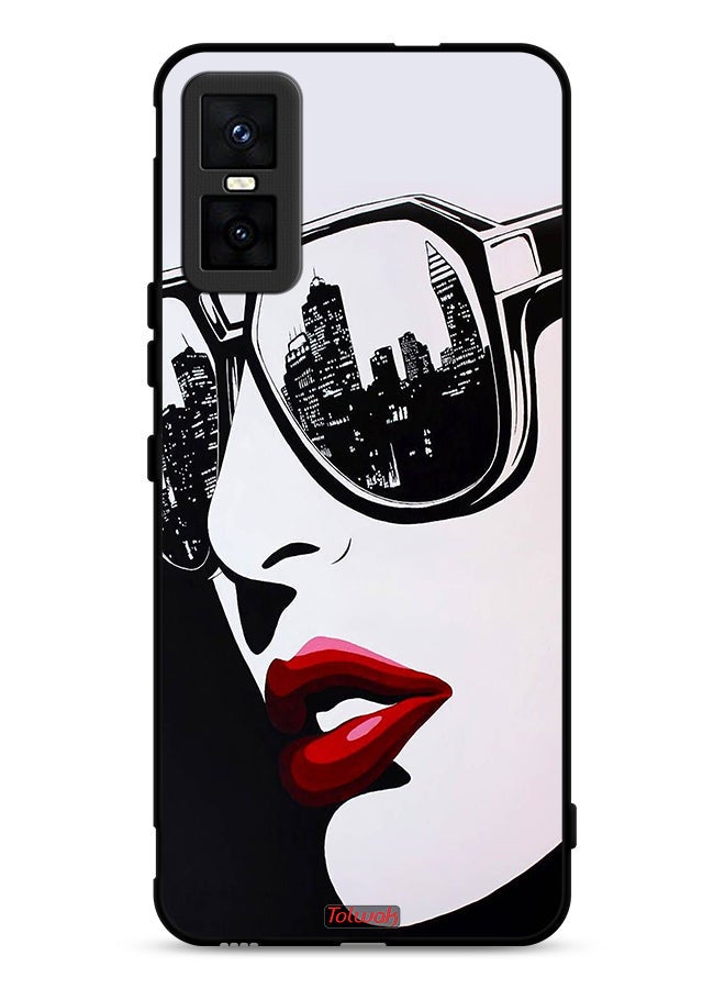 Tolwak Infinix GT 30 Pro Protective Case Cover Girl Face Abstract Art - Image 1