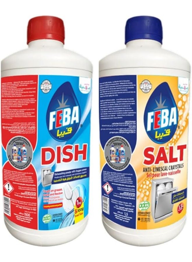 Dishwasher Detergent 1.1 Kg + 1 Feba Salt 1.5 Kg
