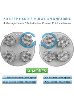 Generic Electric Scalp Massager Portable Head Massager Handheld with Tissue Kneading and Release Full Body Massage for Muscles Back Shoulder Calf Pain  - Image 4