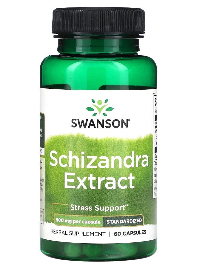 SWANSON Schizandra Extract Standardized 500 mg 60 Capsules