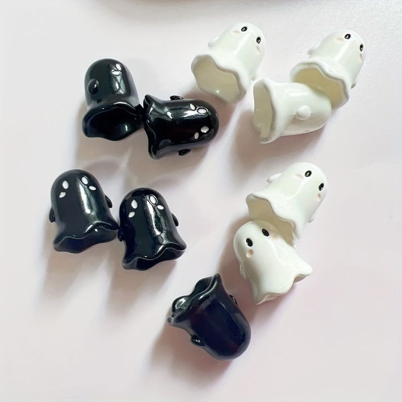 5 Halloween Decoration Accessories Black Acrylic Beads for Earring Necklace Making Charms for Bracelet Phone Strap Jewelry - Image 2