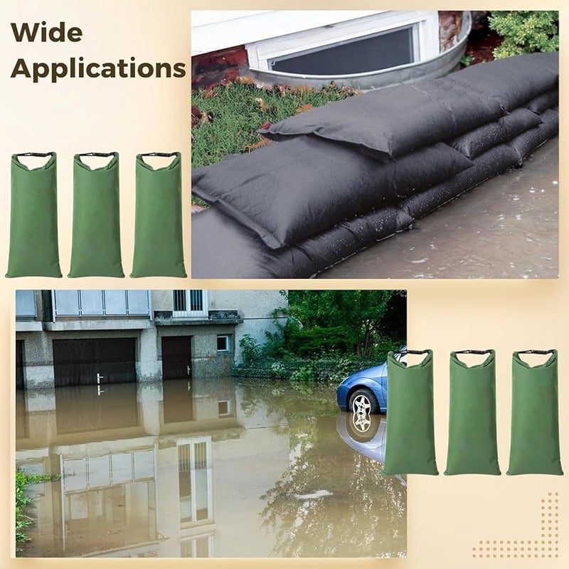 Reusable Canvas Flood Sandbags 6 Pack 11 X 28 Inch Water Barriers For Garage And Yard - Image 5
