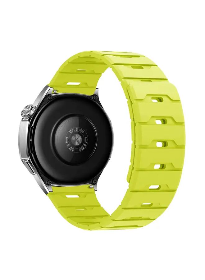 22mm Orange Pink Adjustable Magnetic Silicone Strap For Smartwatch Fitness Tracker - Image 2