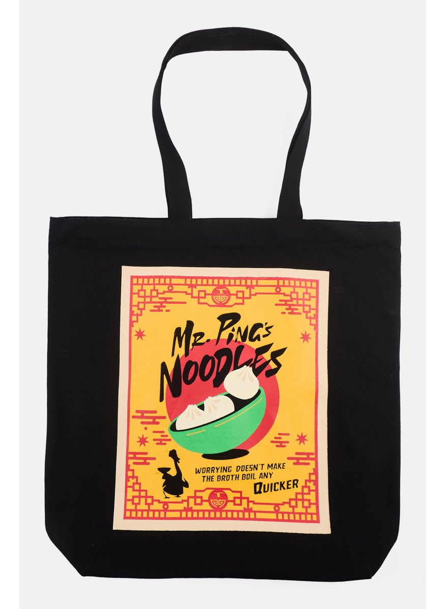 Kung Fu Panda - Women Printed Tote Bag 40 H x 40 L x 12 W cm, Black - Image 1