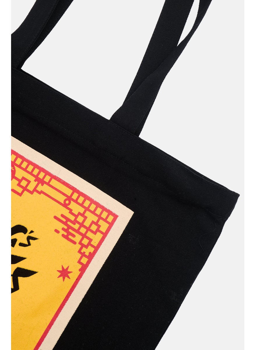 Kung Fu Panda - Women Printed Tote Bag 40 H x 40 L x 12 W cm, Black - Image 1
