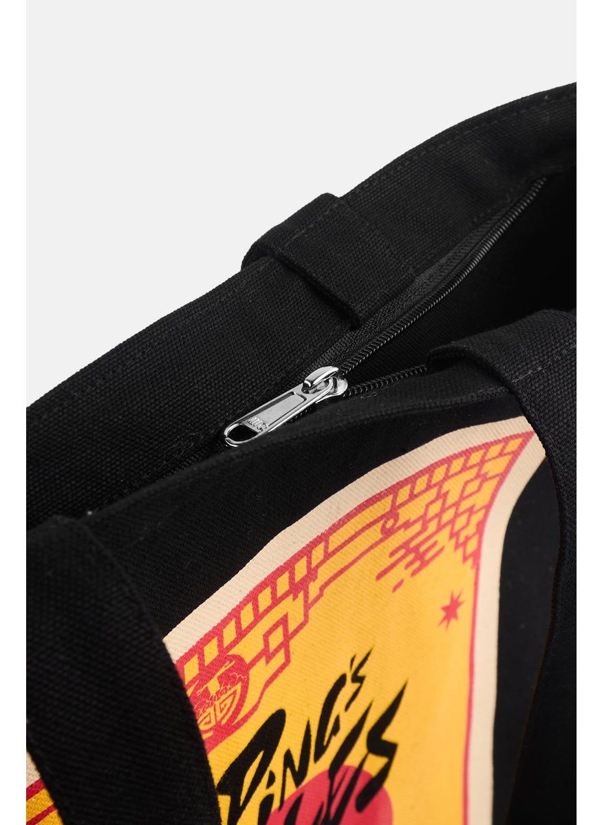 Kung Fu Panda - Women Printed Tote Bag 40 H x 40 L x 12 W cm, Black - Image 1