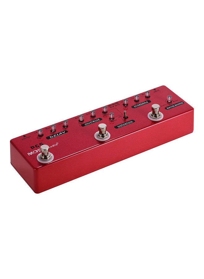 MOSKYAudio - DC5 6-in-1 Guitar Multi-Effects Pedal Delay + Chorus + Distortion + Overdrive + Booster + Buffer Full Metal Shell with True Bypass - Image 1