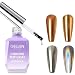 GELLEN Gel Top Coat Nail Polish 18ml No Wipe Gel Polish Top Coat for Chrome Nail Powder High Glossy Mirror Effect UV Light Needed - Image 2