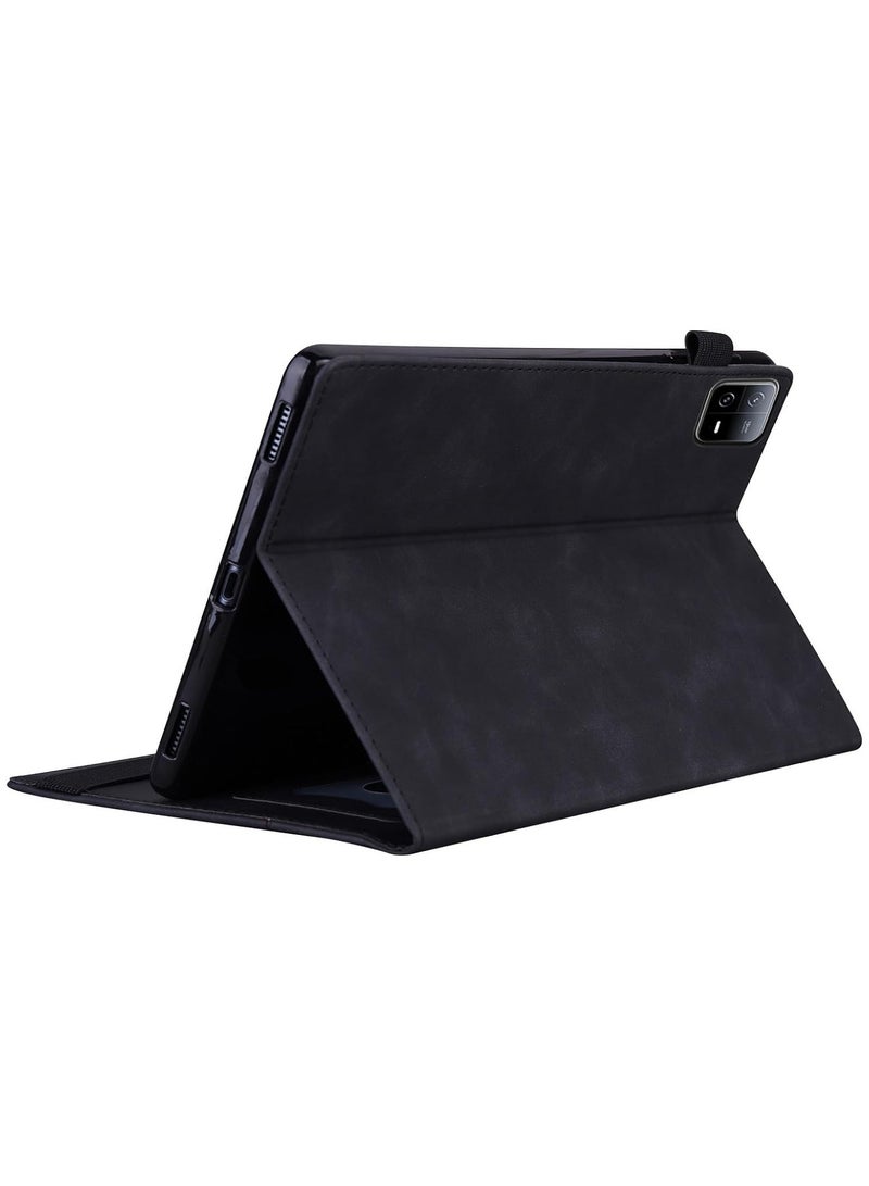 عام حافظة متوافقة مع آيباد برو 11 (2024) ، غلاف فوليو ريترو من جلد البولي يوريثان لباد برو (11 بوصة ، الجيل 5) مع حامل بطاقة وحامل متعدد الزوايا - Image 4