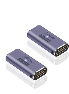 Excefore USB C Female to Female Adapter, 2 Pack 240W USB C Adapter, Supports 8K Audio and Video Transmission, Coupler Connector for Thunderbolt, Switch, MacBook, Laptop, Tablet, Phone  - Image 1