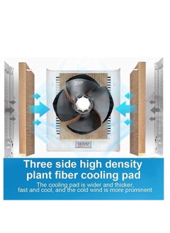 Wtrtr Wtrtr 50L Commercial Home Air cooler,Outdoors Water-Cooled Moving Air Cooler, Home Air-Conditioning Fan, 3-In-1 Evaporative Air Cooler, 3-Speed Adjustment, Wide-Angle Air Supply  - Image 5