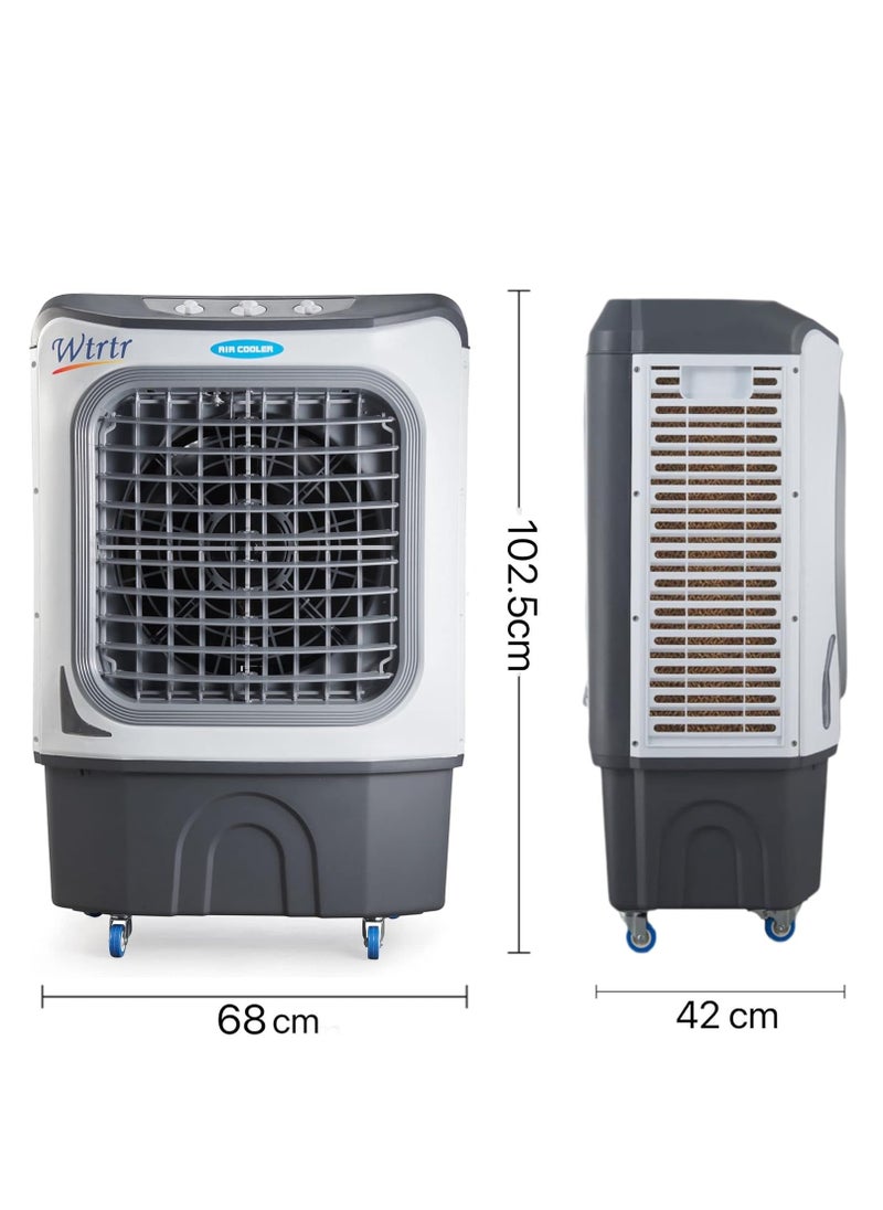 Wtrtr - Wtrtr 50L Commercial Home Air cooler,Outdoors Water-Cooled Moving Air Cooler, Home Air-Conditioning Fan, 3-In-1 Evaporative Air Cooler, 3-Speed Adjustment, Wide-Angle Air Supply - Image 1