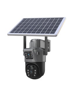 إل أس فيجين شاشة مزدوجة للهاتف الخليوي بالطاقة الشمسية 4G كاميرا مراقبة Solarcctv للرؤية الليلية بالألوان الكاملة HD WIFI  - Image 1