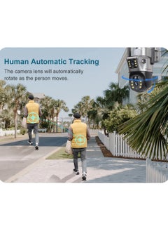 إل أس فيجين شاشة مزدوجة للهاتف الخليوي بالطاقة الشمسية 4G كاميرا مراقبة Solarcctv للرؤية الليلية بالألوان الكاملة HD WIFI  - Image 5
