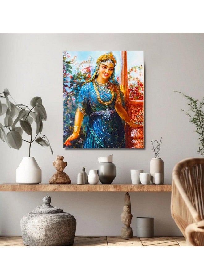 Sikhash Religious Art Canvas Paintings, Shri Radha Rani, Radha Krishna, Wall Art, Hindu Gods, Painting for Wall Décoration, Unframed Painting for Living room, Home Décor, Size - 12X10 inches. a114 - Image 5