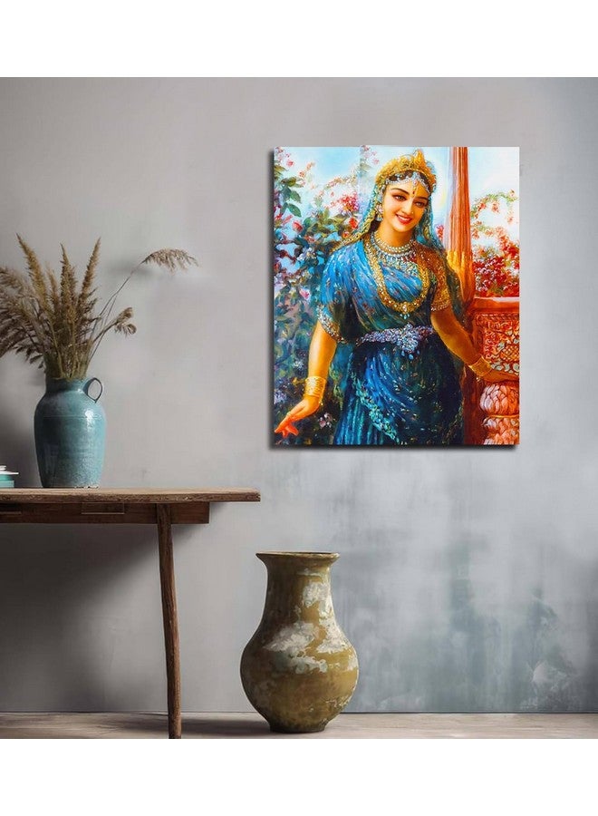 Sikhash Religious Art Canvas Paintings, Shri Radha Rani, Radha Krishna, Wall Art, Hindu Gods, Painting for Wall Décoration, Unframed Painting for Living room, Home Décor, Size - 12X10 inches. a114 - Image 4