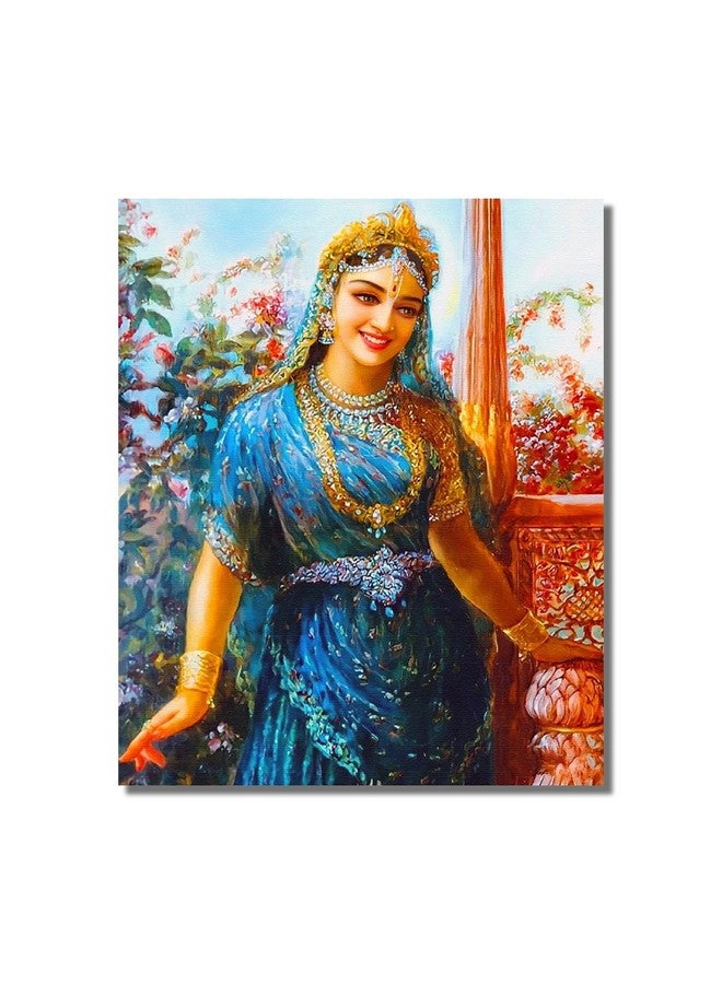 Sikhash Religious Art Canvas Paintings, Shri Radha Rani, Radha Krishna, Wall Art, Hindu Gods, Painting for Wall Décoration, Unframed Painting for Living room, Home Décor, Size - 12X10 inches. a114 - Image 1
