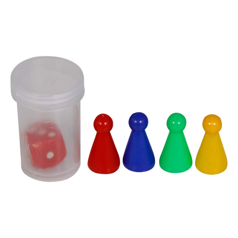 GKC (Pack Of 2) Ludo Dice And Goti With Dice Shaker (Multicolor), Kid - Image 2