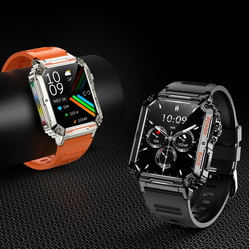 Smart Watches for Men with LED Light 1.91'' BT Call Smartwatch for iOS and Android Fitness Trackers Sports Watch with Heart Rate Monitor Pedometer - Image 2