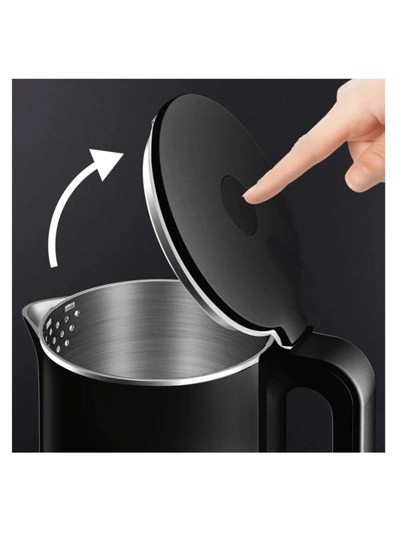 دوتس غلاية مزدوجة الطبقة، من الداخل الستانلس ستيل ومن الخارج بلاستيك 1.5 لتر مع خاصية حماية من الغليان الجاف - Image 3