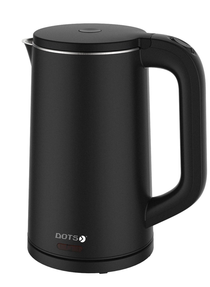 دوتس غلاية مزدوجة الطبقة، من الداخل الستانلس ستيل ومن الخارج بلاستيك 1.5 لتر مع خاصية حماية من الغليان الجاف - Image 3