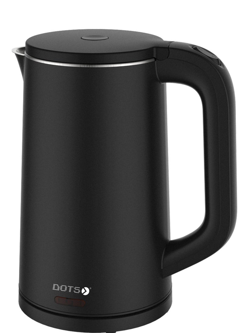 دوتس غلاية مزدوجة الطبقة، من الداخل الستانلس ستيل ومن الخارج بلاستيك 1.5 لتر مع خاصية حماية من الغليان الجاف - Image 1