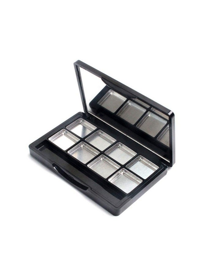 إيلاندي حاوية ظلال العيون الفارغة، علبة أحمر الشفاه، علبة كريم التجميل، متعددة الشبكات، حامل صغير، حقيبة مكياج فضفاضة، منظم المسحوق، عينة صندوق صغير، مرآة، إغلاق سريع، حافظة معدنية سوداء، أداة مفيدة للسفر - Image 1