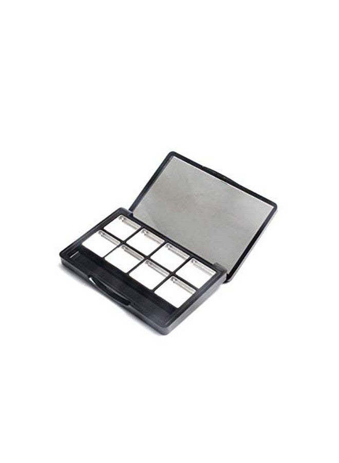 إيلاندي حاوية ظلال العيون الفارغة، علبة أحمر الشفاه، علبة كريم التجميل، متعددة الشبكات، حامل صغير، حقيبة مكياج فضفاضة، منظم المسحوق، عينة صندوق صغير، مرآة، إغلاق سريع، حافظة معدنية سوداء، أداة مفيدة للسفر - Image 2